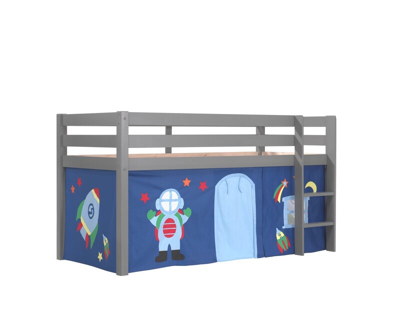 Halfhoogslaper Charlotte met Astro speeltent - Grijs