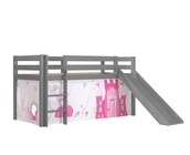 Halfhoogslaper Charlotte met Princess speeltent - Grijs