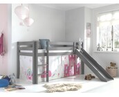 Halfhoogslaper Charlotte met Princess speeltent - Grijs