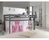 Halfhoogslaper Charlotte met Princess speeltent - Grijs