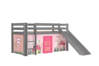 Halfhoogslaper Charlotte met Spring speeltent - Grijs