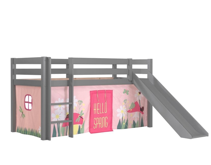 Halfhoogslaper Charlotte met Spring speeltent - Grijs