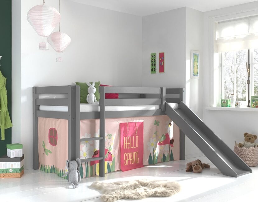 Halfhoogslaper Charlotte met Spring speeltent - Grijs