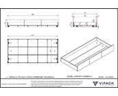 Bedbank Margrit met slaaplade 90x200