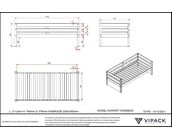 Bedbank Margrit - Zonder slaaplade - 90x200