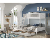 3 persoons stapelbed Scott - Wit - 140x200