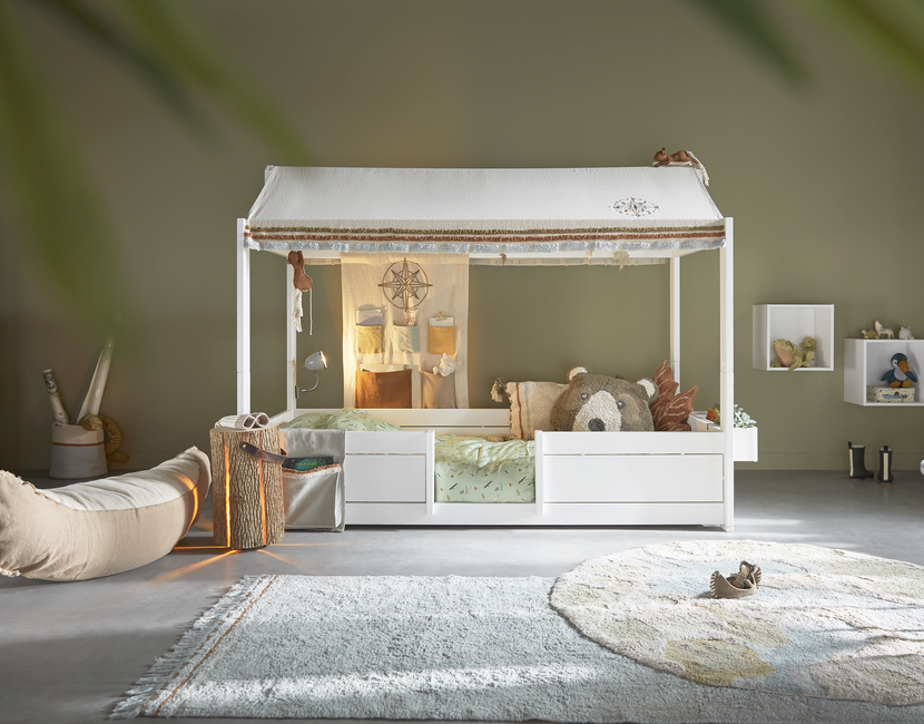 4-in-1 Kinderbed met dakconstructie