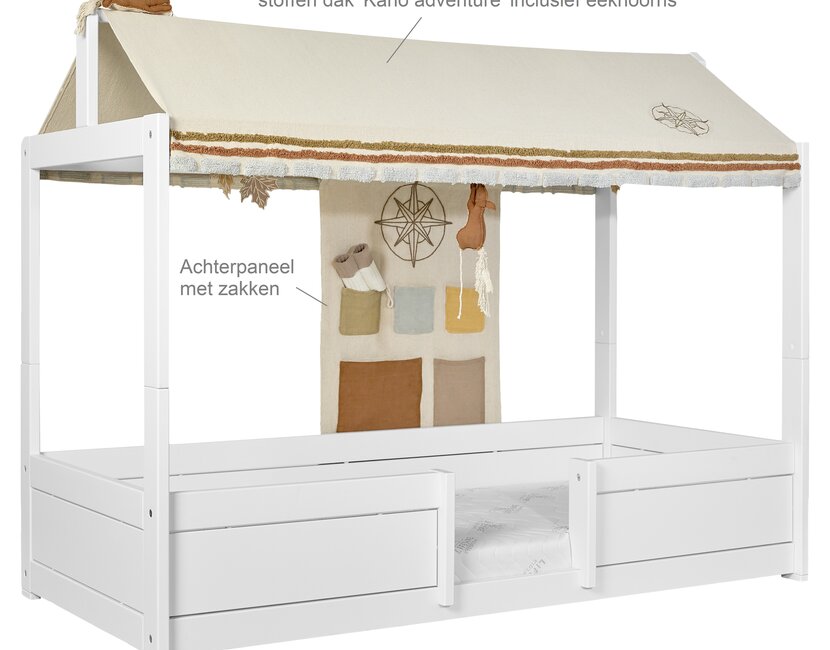 4-in-1 Kinderbed met dakconstructie