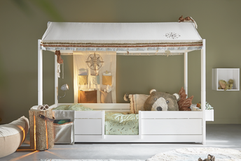 4-in-1 Kinderbed met dakconstructie