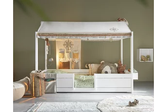 4-in-1 Kinderbed met dakconstructie