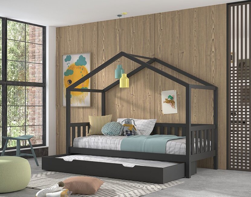 Bedbank Dallas - Antraciet - 90x200