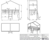 Halfhoogslaper Dallas - 90x200 met glijbaan (variant 2)
