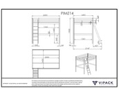 Hoogslaper Wit PINO  - 140x200cm