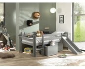 Halfhoogslaper Pino Grijs 90x200cm - Met 3 lades