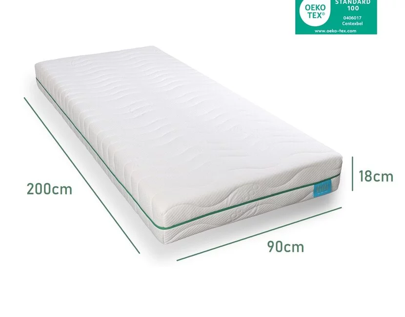 Kindermatras 90x200 Lilli Bamboe - dikte 18cm