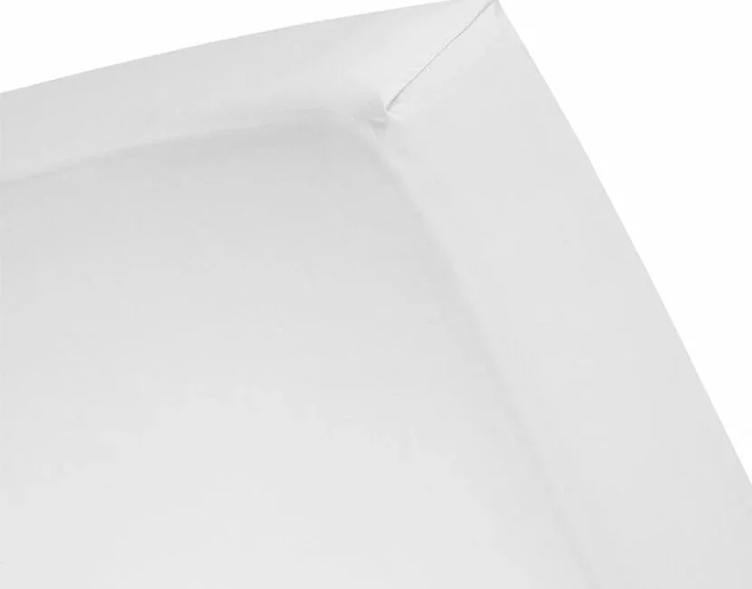 Hoeslaken Lilli Kids  - eenpersoonsmaat - 100% Katoen - wit