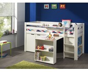 Halfhoogslaper Charlotte met extra kasten - Wit