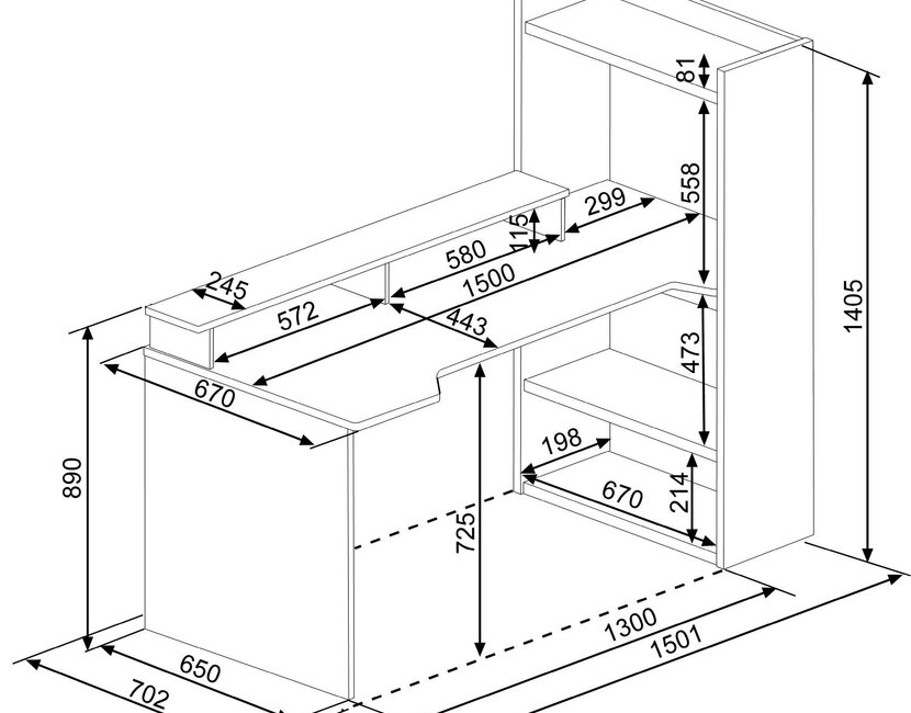 Gamer bureau Z- Antraciet