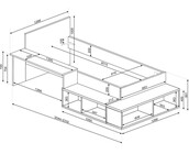 Kinderbed Blake - Grijs eiken met wit