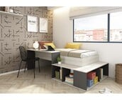 Kinderbed Blake - Antraciet en grijs eiken