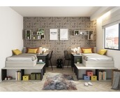 Kinderbed Blake - Antraciet en grijs eiken