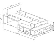 Kinderbed Blake - Blauw en grijs eiken