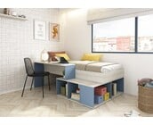 Kinderbed Blake - Blauw en grijs eiken