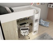 Hoogslaper Flow Grijs eiken/wit