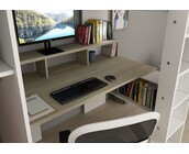 Hoogslaper Flow Grijs eiken/wit