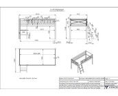 Halfhoogslaper Scott 90x200 - Wit - Variant 2