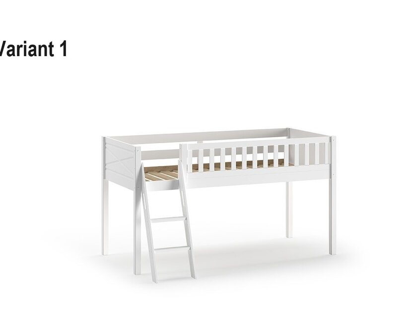 Halfhoogslaper Scott 90x200 - Wit - Variant 2