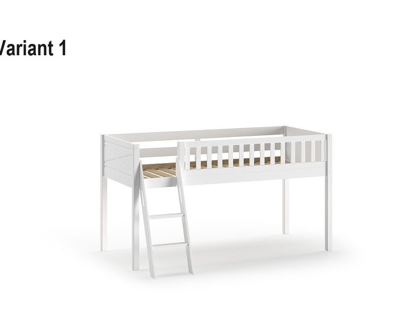 Halfhoogslaper Scott 90x200 - Wit - Variant 4