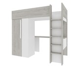 Hoogslaper Studio Grijs eiken/wit