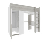 Hoogslaper Studio Grijs eiken/wit