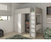 Hoogslaper Studio Grijs eiken/wit