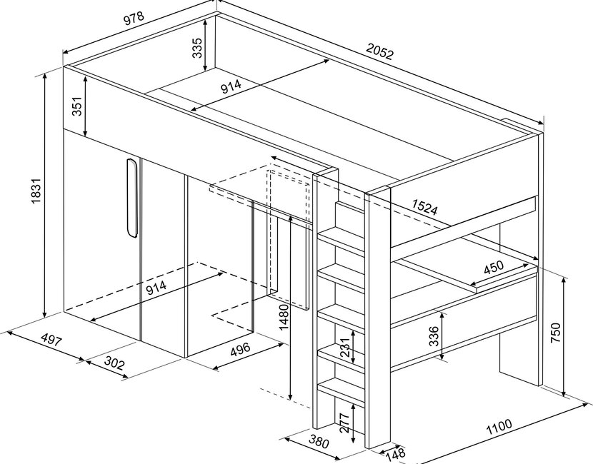 Hoogslaper Studio Antraciet