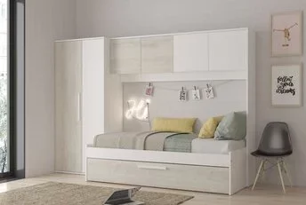 Kinderbed Artik - Grijs eiken met wit