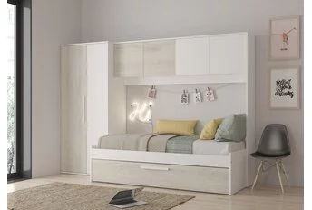 Kinderbed Artik - Grijs eiken met wit