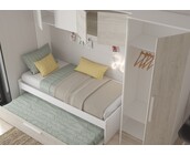 Kinderbed Artik - Grijs eiken met wit