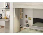 Stapelbed Palatino Antraciet / Grijs eiken