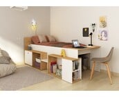 Kinderbed Gaby - Eiken met wit