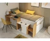 Kinderbed Sacha - Eiken met wit