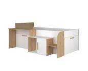 Kinderbed Sacha - Eiken met wit