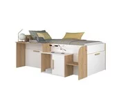 Kinderbed Sacha - Eiken met wit