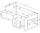 Kinderbed Sacha - Eiken met wit