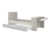 Kinderbed Shipley - Grijs eiken met wit