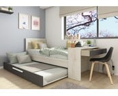 Kinderbed Shipley - Grijs eiken met Antraciet