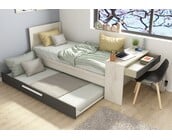 Kinderbed Shipley - Grijs eiken met Antraciet