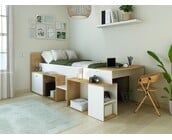 Kinderbed Gaby - Eiken met wit