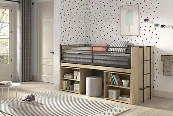 Halfhoogslaper Sam - met 2 boekenkasten